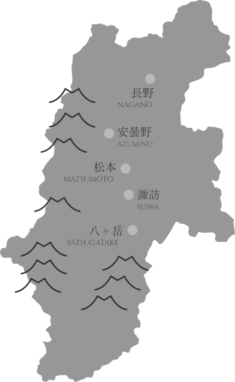 信州の各地のMAP